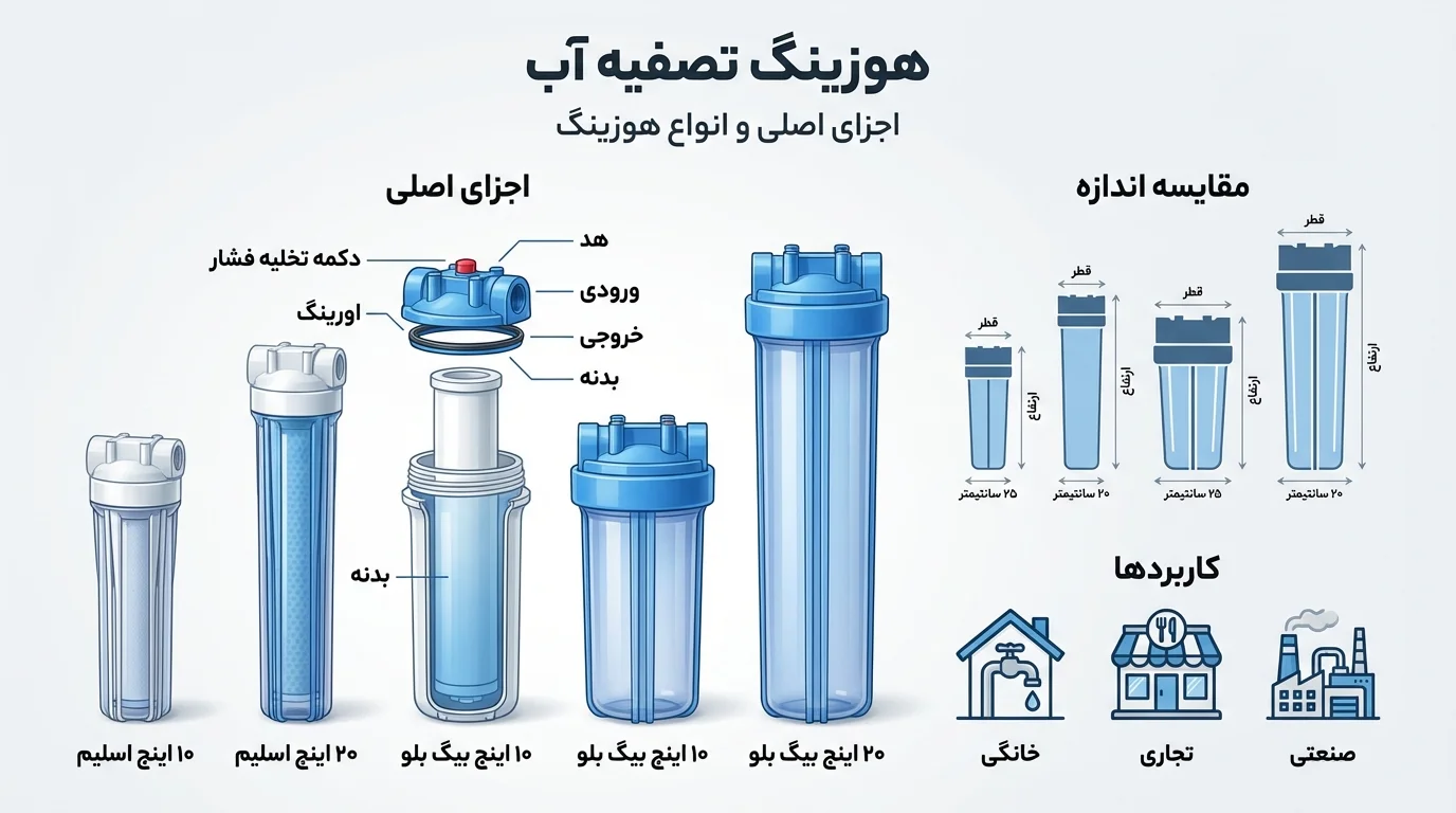 هوزینگ پیش&zwnj;تصفیه آب چیست؟ بررسی انواع و کاربردهای آن