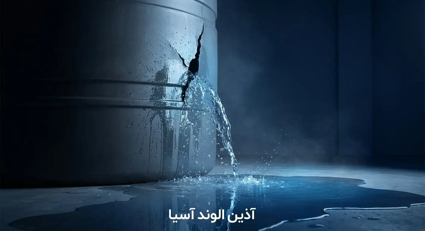 نشتی مخزن آب