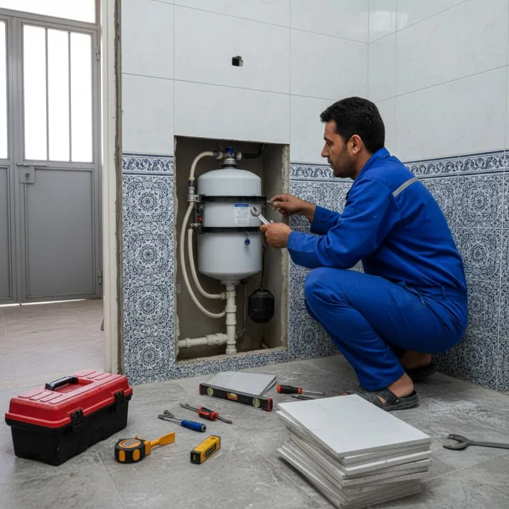 نحوه نصب فلاش تانک