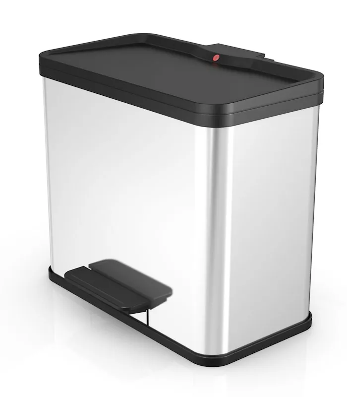سطل زباله استیل پدالی دوقلو Hailo 630