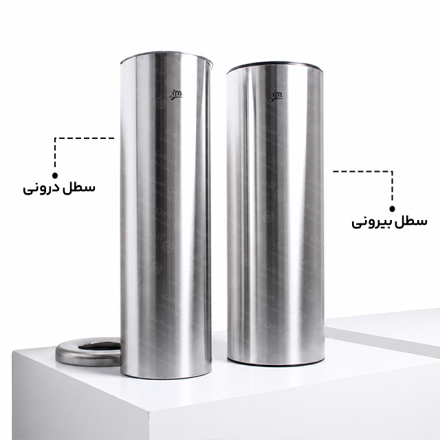 سطل دریچه بالا SLIM 30 - استیل