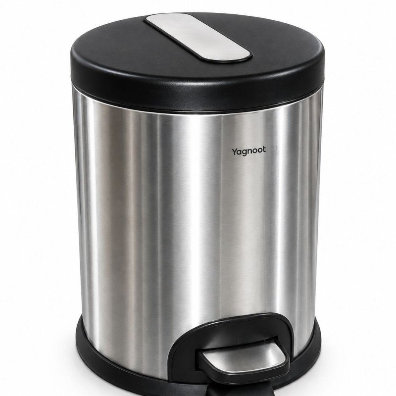 سطل استیل پدالدار 15 لیتری CE1510 درب پلاستیک