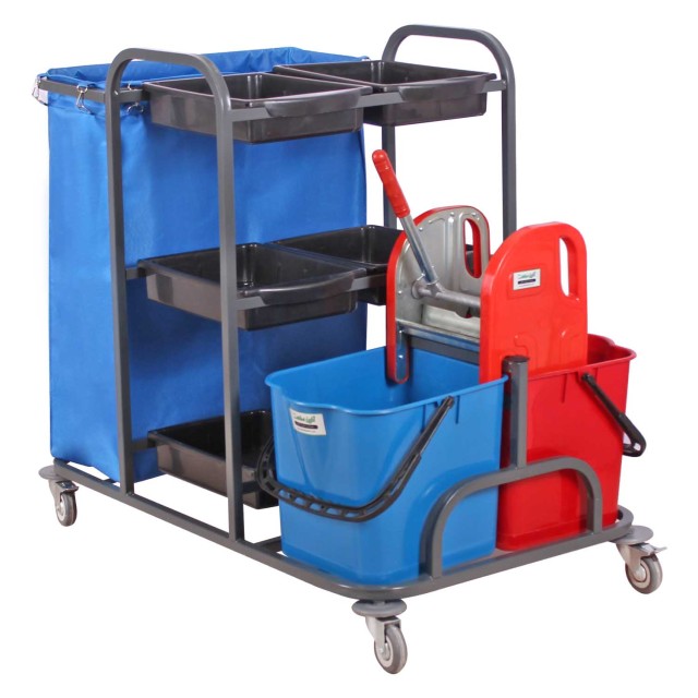 Cleaning trolley cart