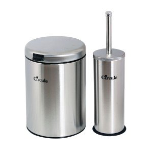 سطل و برس دیواری CE380 - استیل