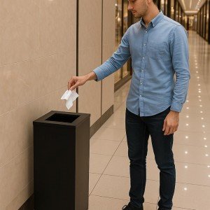 سطل چهارگوش اداری N-4 مشکی