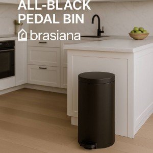 سطل 16 لیتری پدالدار Brasiana -  مشکی