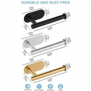 پایه دستمال رول کوچک چسبی T80  - استیل