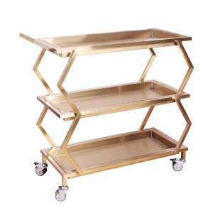 ترالی رستورانی استیل طلایی  مدل 733