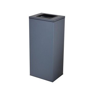 سطل 40Lit دریچه از بالا چهارگوش 720G -طوسی