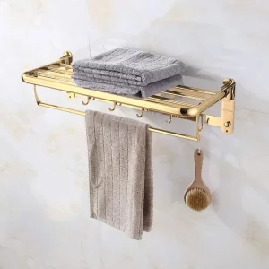 رخت آویز هتلی 60cm تاشو R60 - طلایی