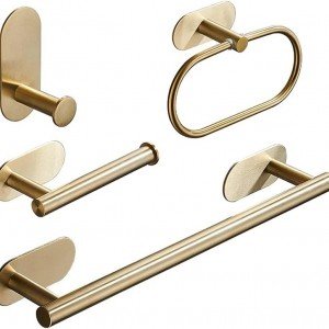 ست لوازم سرویس بهداشتی چسبی K42 - طلایی