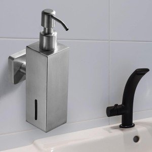 جاصابون دیواری چهارگوش Q500 - استیل