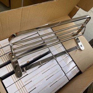 رخت آویز استیل 60cm تاشو R58 (کروم)