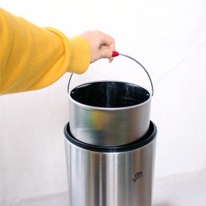 سطل زباله دریچه بالا  SLIM 200 - استیل