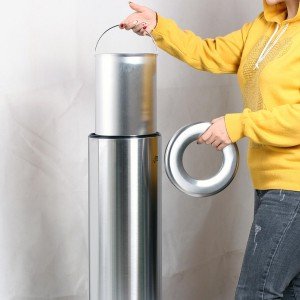 سطل زباله دریچه بالا  SLIM 200 - استیل