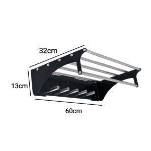رخت آویز دیواری ثابت  J610 - مشکی