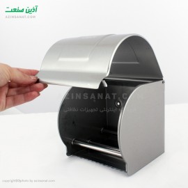 جا دستمال رولی استیل کوچک (مات)  DAK8 نقره ای - ساتن