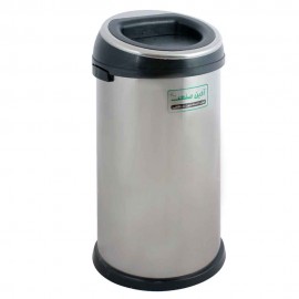 سطل زباله استیل درب بادبزنی N-100