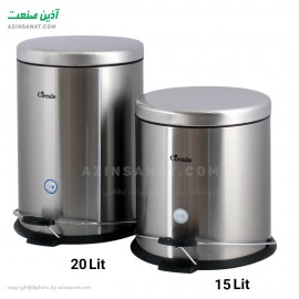 سطل زباله استیل پدالدار 15 لیتری CE-1500 - ‌آرام بند