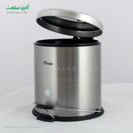 سطل زباله استیل پدالدار 15 لیتری CE-1500 - ‌آرام بند