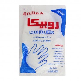 دستکش یکبار مصرف نایلونی - بسته 100 عددی