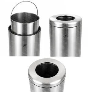 سطل زباله دریچه بالا  SLIM 200 - استیل