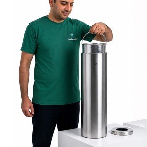 سطل زباله دریچه بالا  SLIM 200 - استیل