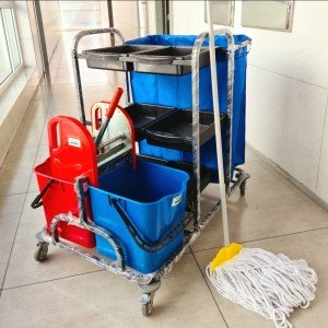 Cleaning trolley cart