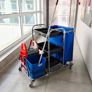 Cleaning trolley cart