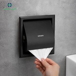 مخزن دستمال رولی توکار A120  - مشکی