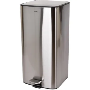 سطل پدالدار مربع SQ30L - استیل مات