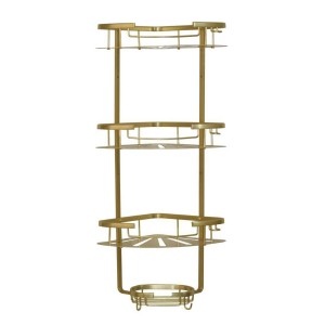 کنج آلومینیومی سه طبقه حمام مدل300(طلایی)