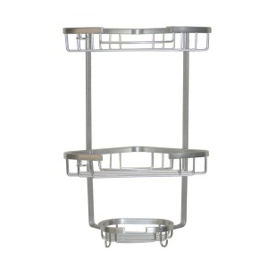 کنج آلومینیومی دو طبقه حمام مدل200 (نقره ای)