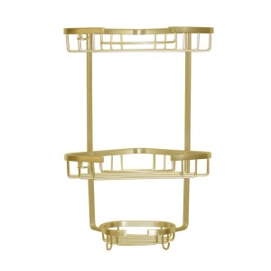 کنج آلومینیومی دو طبقه حمام مدل200(طلایی)