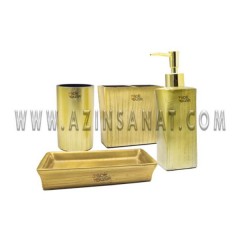 ست دستشویی و توالت (سرویس بهداشتی) 4 تکه رزین گلدن