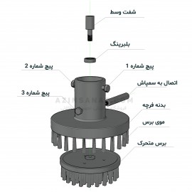 شفت داخلی فرچه مبل شویی