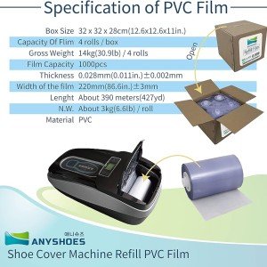 کاور کفش یکبار مصرف PVC مخصوص دستگاه کاور حرارتی 1000 عددی