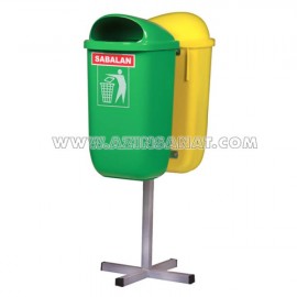 سطل زباله محوطه ای دوقلو