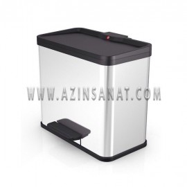 سطل زباله استیل پدالی دوقلو Hailo 630