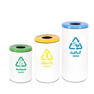 سطل سه قلو بازیافتیMA565 W - سفید
