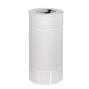 سطل زباله تمام استیل دریچه از بالا J30-سفید