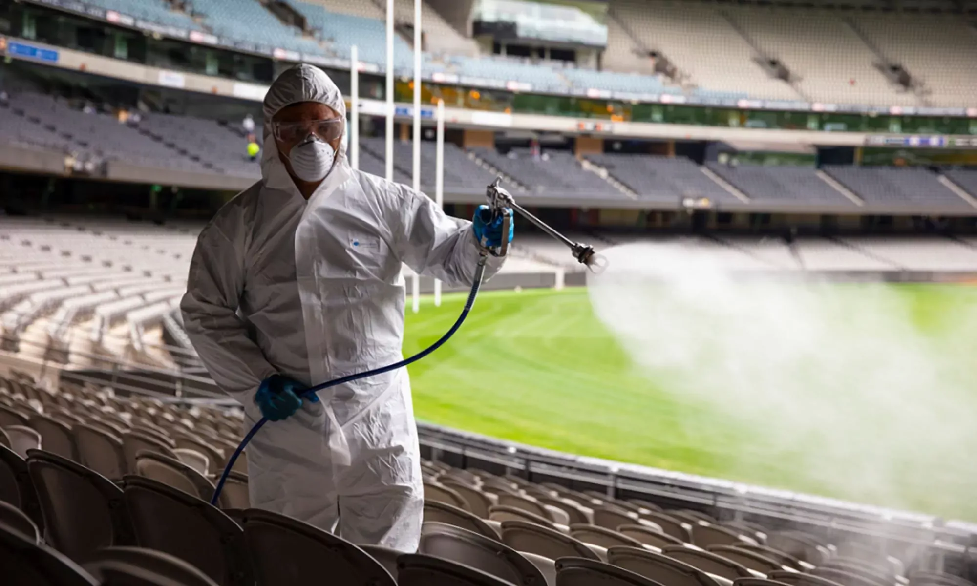 Industrial cleaning supplies and equipment for stadiums