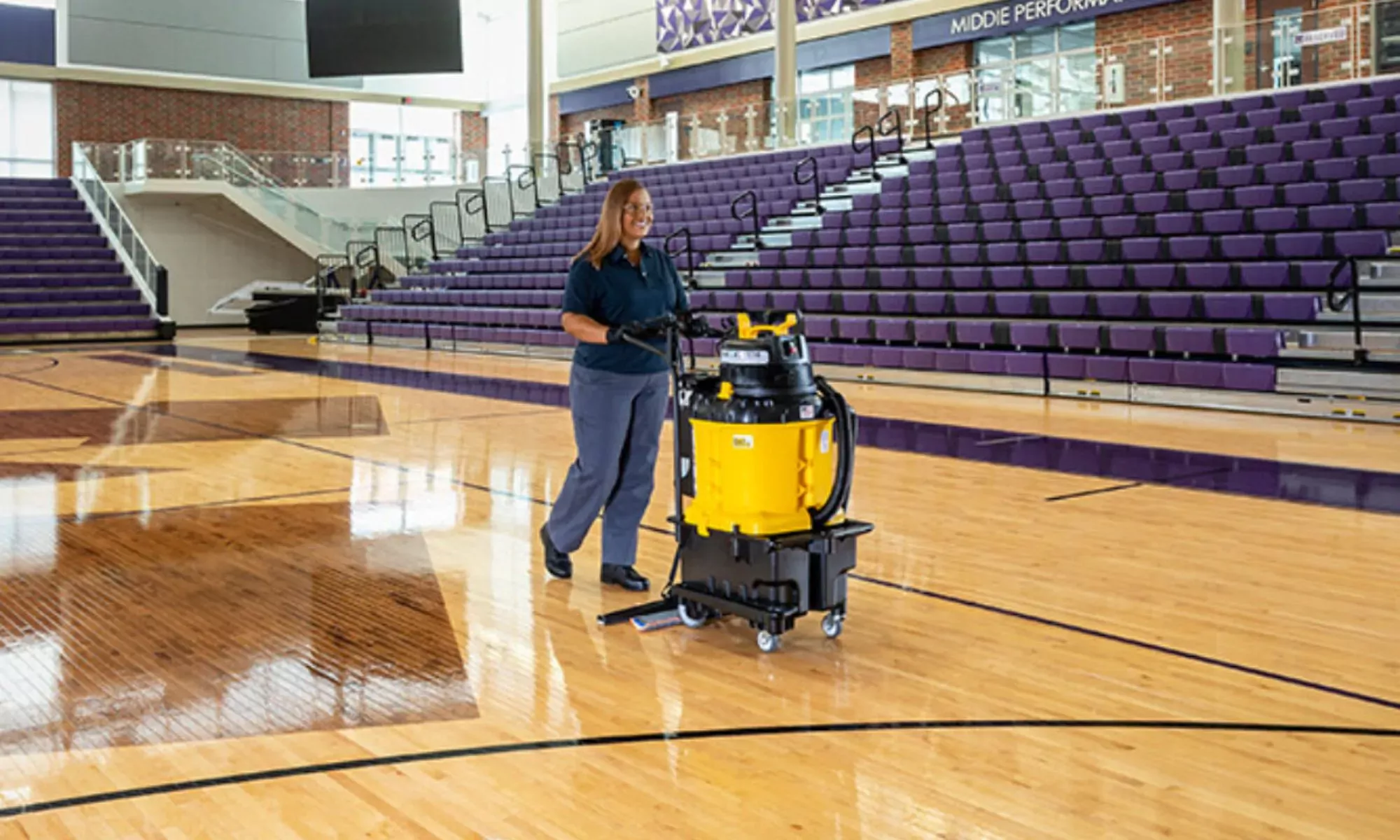 Industrial cleaning supplies and equipment for stadiums