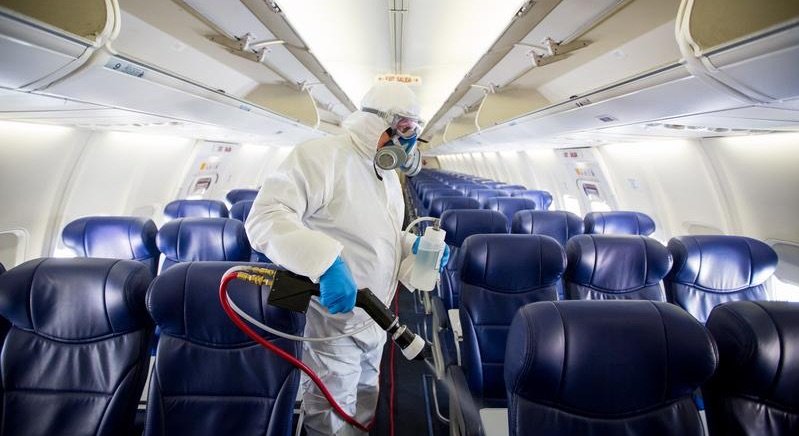 Industrial cleaning supplies and equipment for aircraft