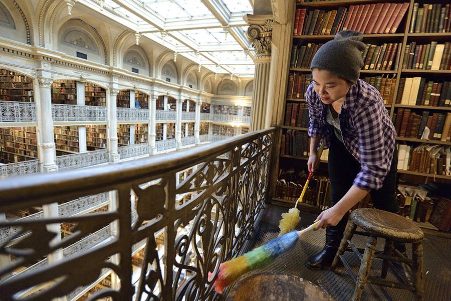 Industrial cleaning supplies and equipment for libraries