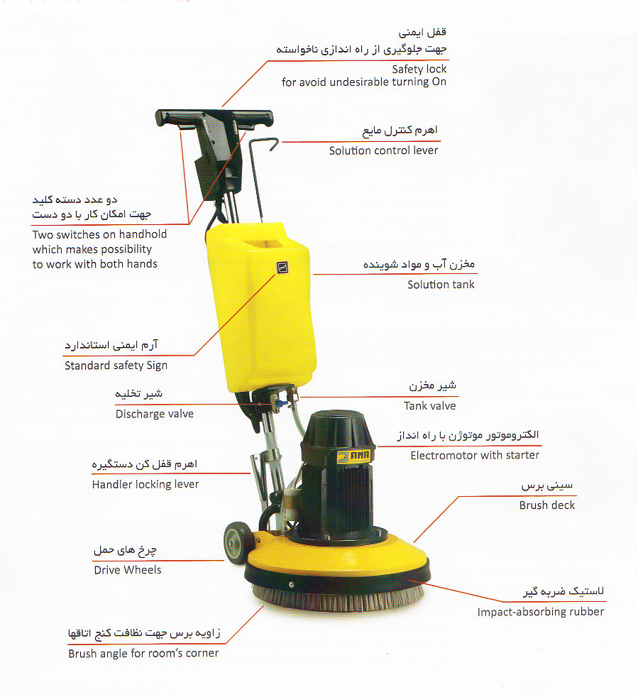 دستگاه پولیشر موکت شوی ، فرش شوی 