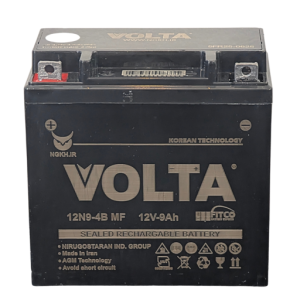 باتری موتور سیکلت ولتا 12 ولت 9 آمپر بلند