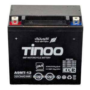 باتری موتور سیکلت تینو 12 ولت 9 آمپر بلند