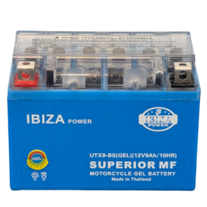 باتری موتور سیکلت ایبیزا  12 ولت 9  آمپر کوتاه
