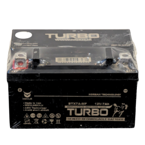 باتری موتور سیکلت توربو 12 ولت 7  آمپر کوتاه